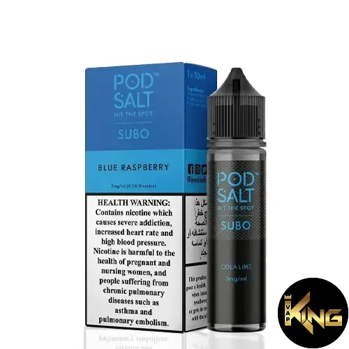 Pod-Salt-Subo-50ML-3mg-E-liquide-In-Dubai-UAE-Blue-Raspberry.webp POD SALT SUBO BLUE RASPBERRY 50ML - Image 1