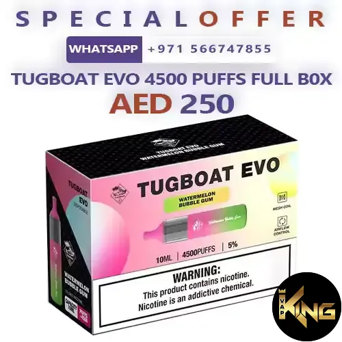 buy-vape-dubai-special-offer-TUGBOAT-EVO-4500-PUFFS-FULL-B0X.webp TUGBOAT EVO 4500 PUFFS FULL BOX 10PCS OFFER - Image 1