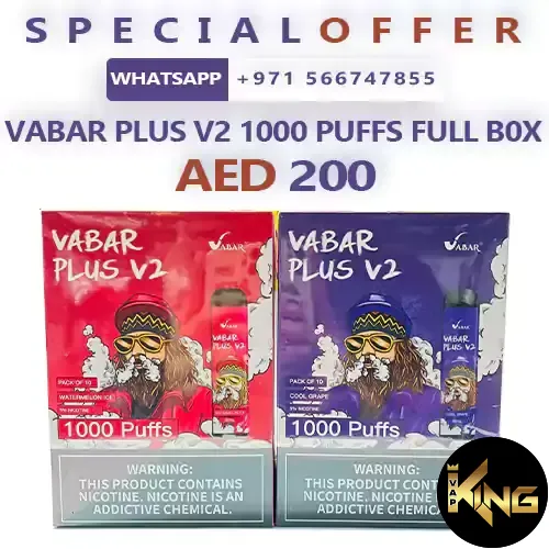 buy-vape-dubai-special-offer-VABAR-PLUS-V2-1000-PUFFS-FULL-B0X-1.webp VABAR PLUS V2 FULL BOX 10PCS OFFER - Image 1