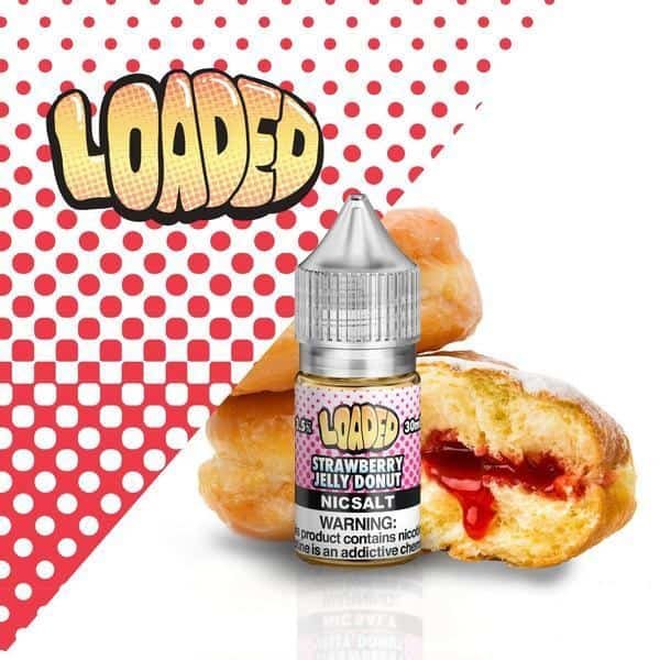 stroberry-onut-min.jpg LOADED SALTS - STRAWBERRY JELLY DONUT BY RUTHLESS VAPORS - 30ML - Image 1